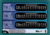 2001 Topps Carlos Pena/Larry Barnes/DeWayne Wise #731