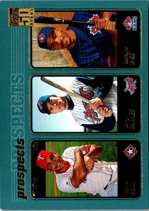 2001 Topps Carlos Pena/Larry Barnes/DeWayne Wise #731