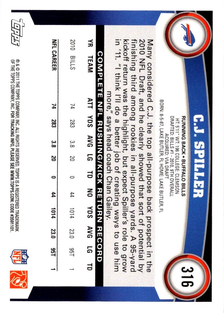 2011 Topps C.J. Spiller