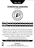 2018 Hoops Domantas Sabonis #212