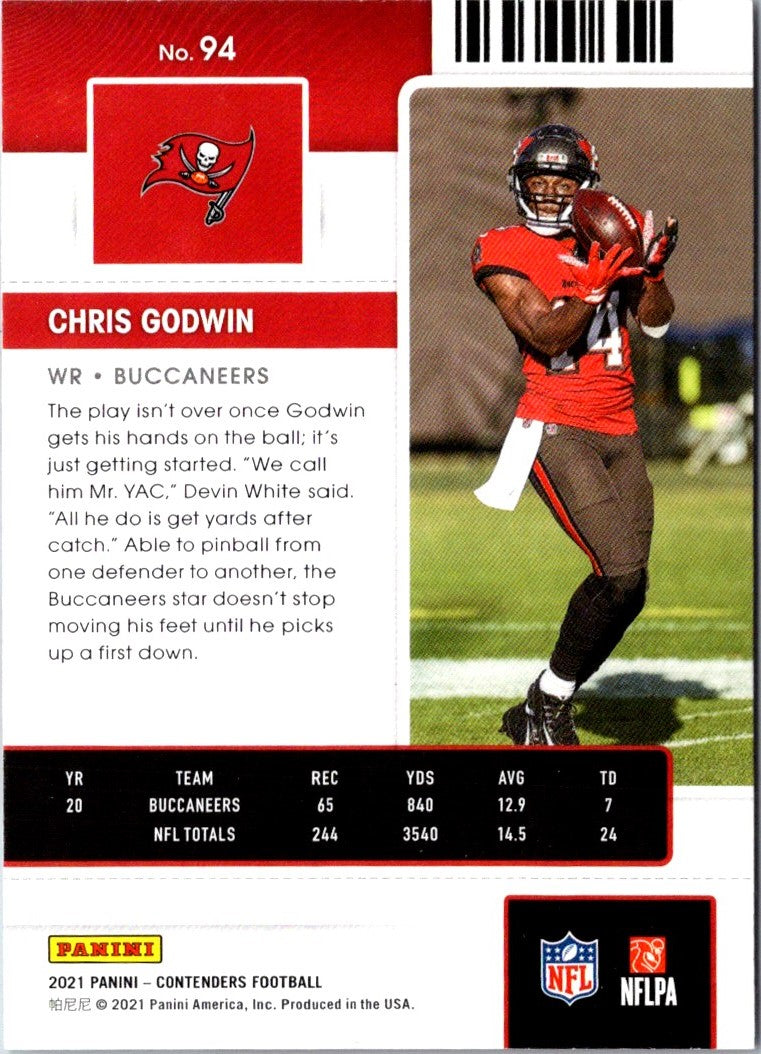 2021 Panini Contenders Red Zone Chris Godwin