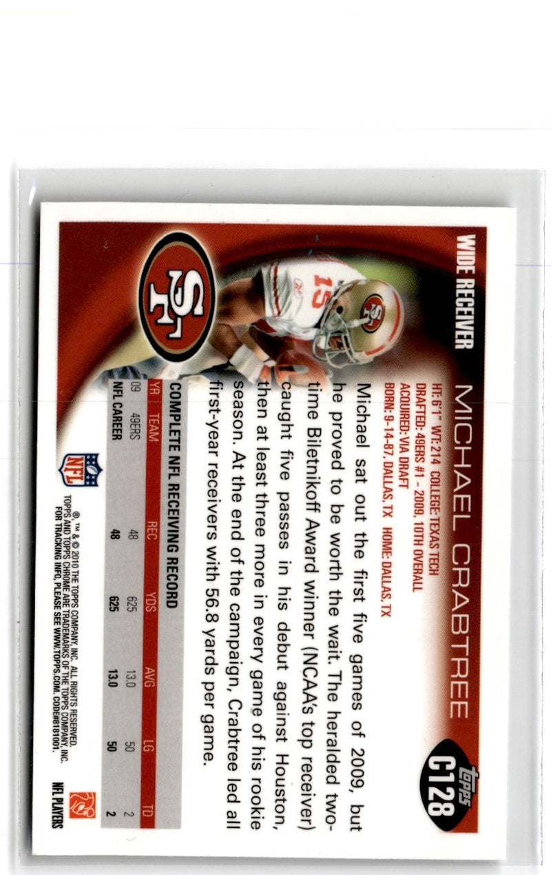 2010 Topps Chrome Michael Crabtree