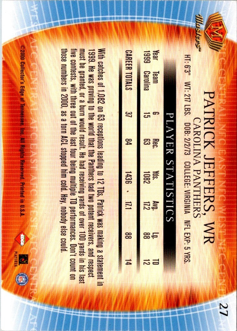 2000 Collector's Edge Masters Retail Patrick Jeffers