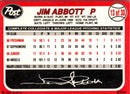 1990 Post Cereal Jim Abbott