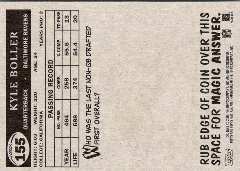 2005 Topps Heritage Kyle Boller