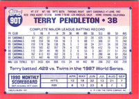 1991 Topps Traded Terry Pendleton #90T