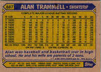 1987 Topps Alan Trammell #687