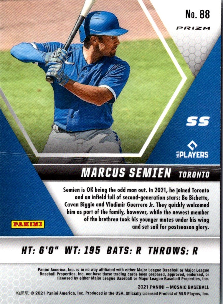 2021 Panini Mosaic Pink Camo Marcus Semien