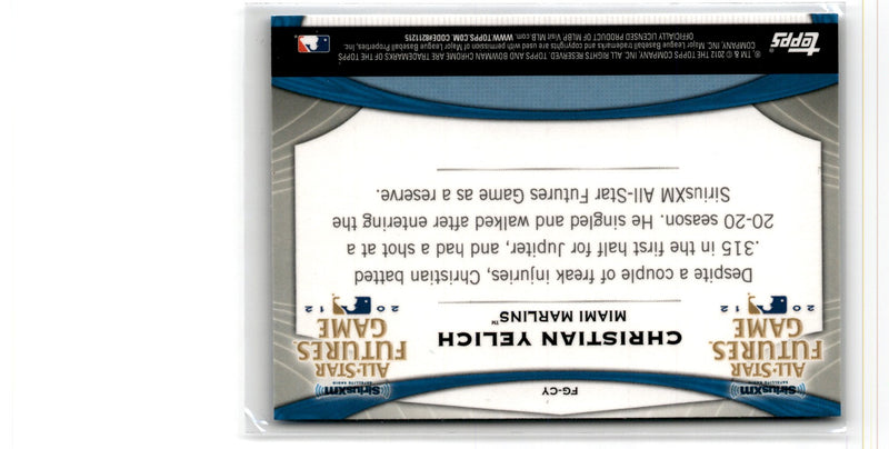 2012 Bowman Chrome Futures Game Christian Yelich