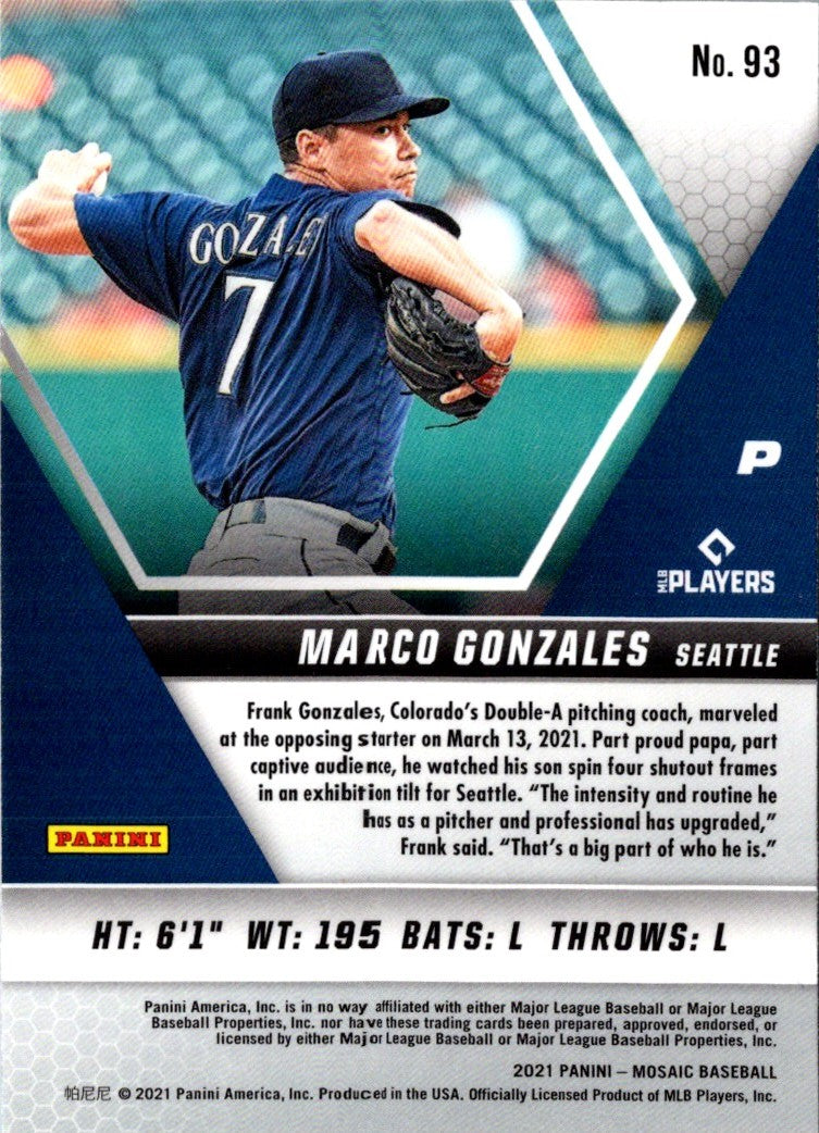 2021 Panini Mosaic Marco Gonzales