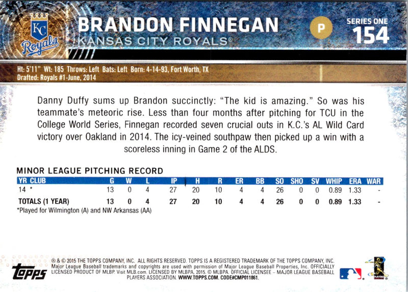 2015 Topps Brandon Finnegan