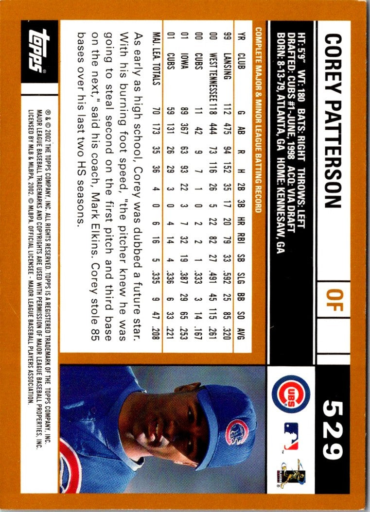 2002 Topps Limited Corey Patterson