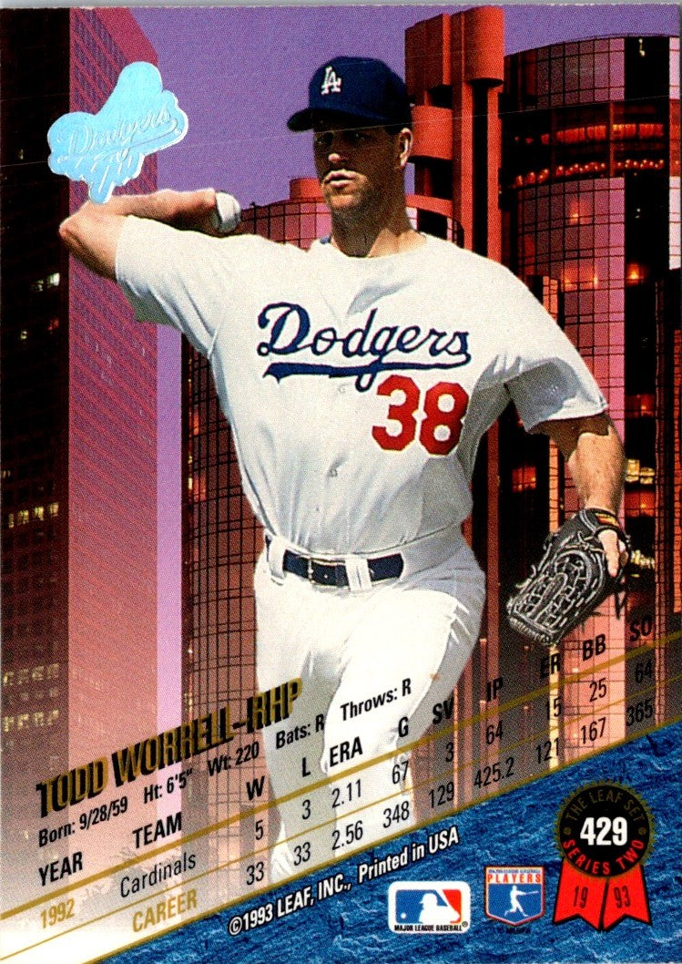 1993 Leaf Todd Worrell