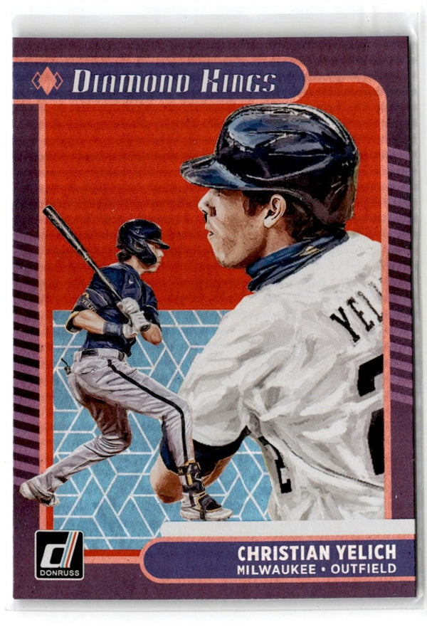 2021 Donruss Holo Purple Christian Yelich #24