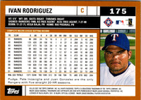 2002 Topps Ivan Rodriguez #175