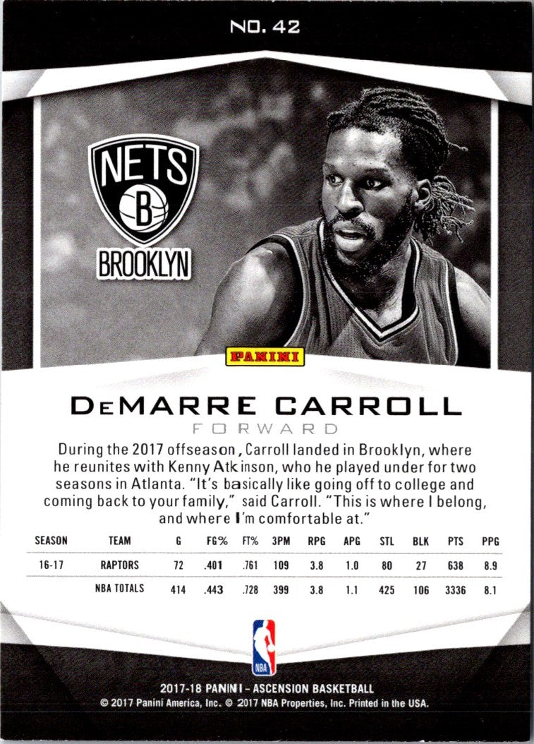 2017 Panini Ascension DeMarre Carroll