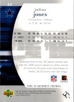 2005 SP Authentic Julius Jones #22