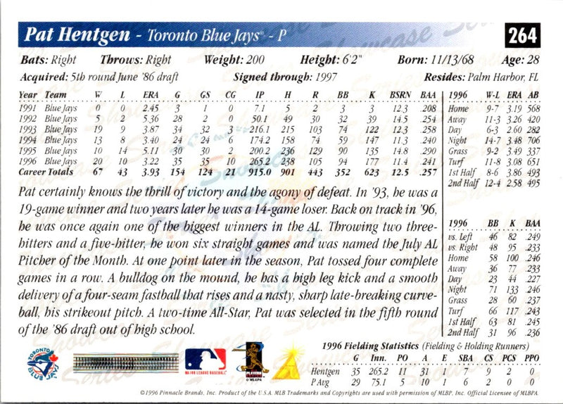 1997 Score Pat Hentgen
