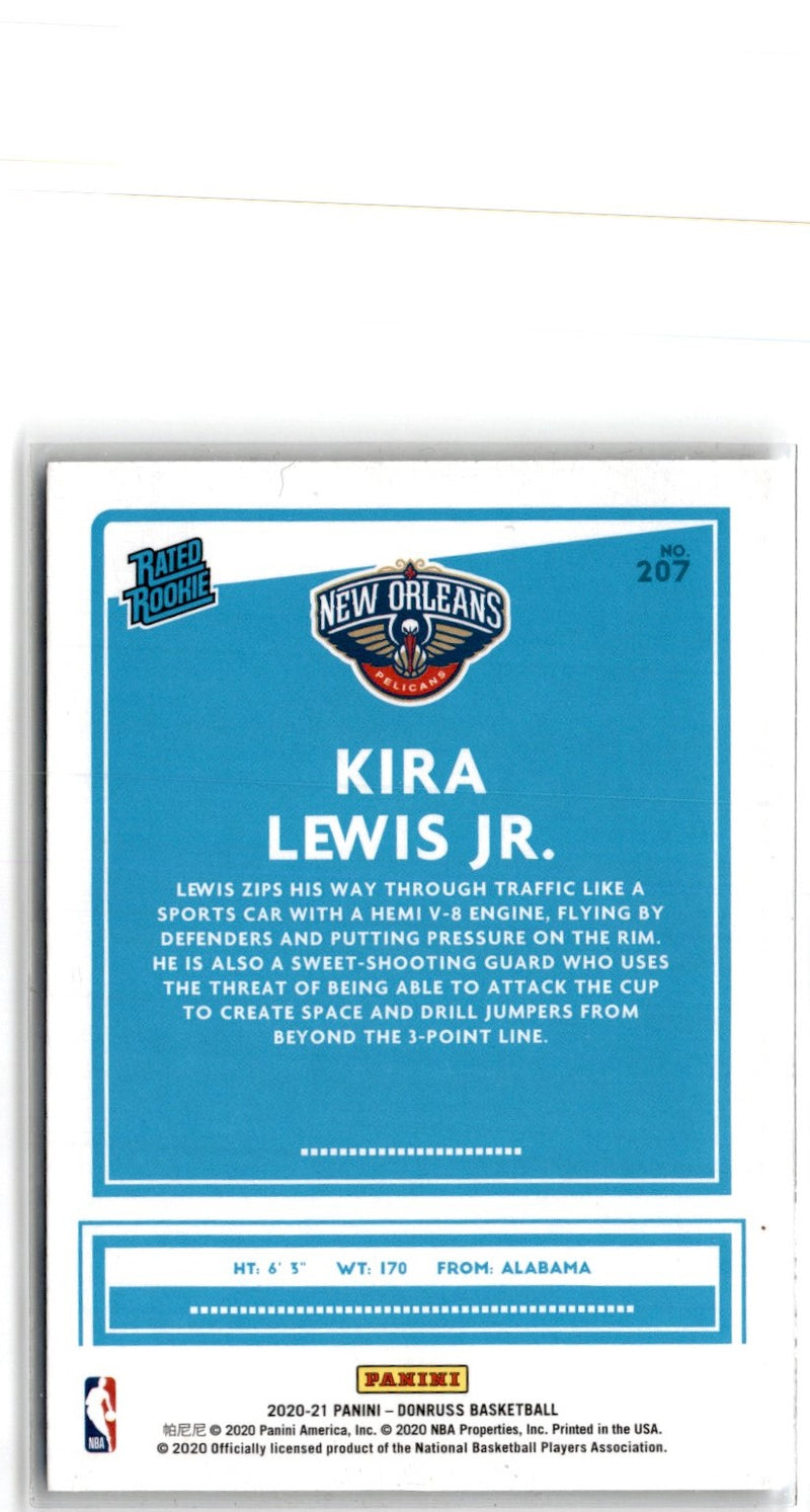 2020 Donruss Rated Rookies Kira Lewis Jr.