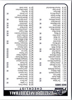 2010 Topps Checklist #NNO