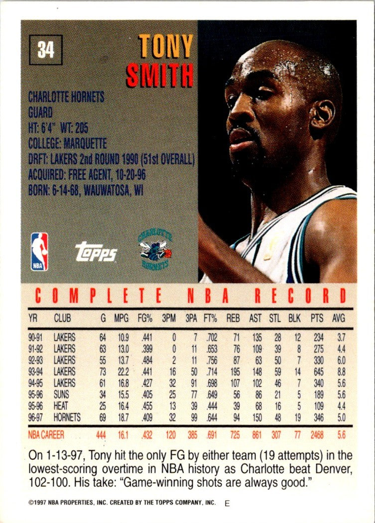 1997 Topps Chrome Refractors Tony Smith