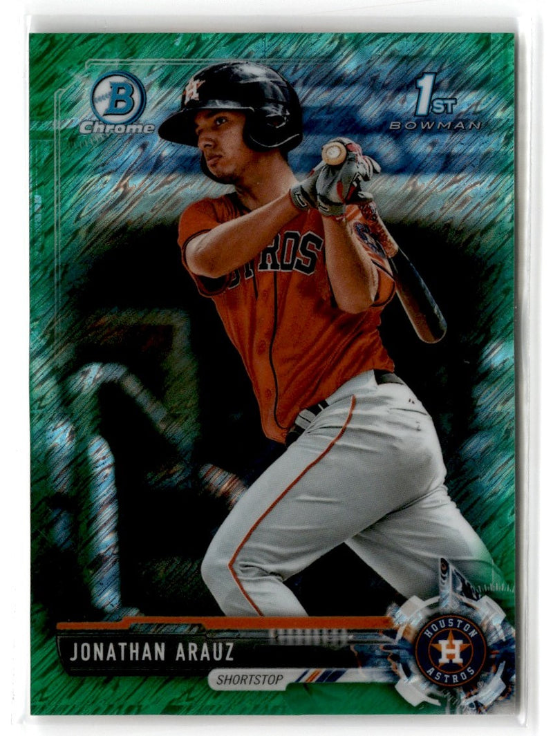 2017 Bowman Chrome Prospects Green Jonathan Arauz