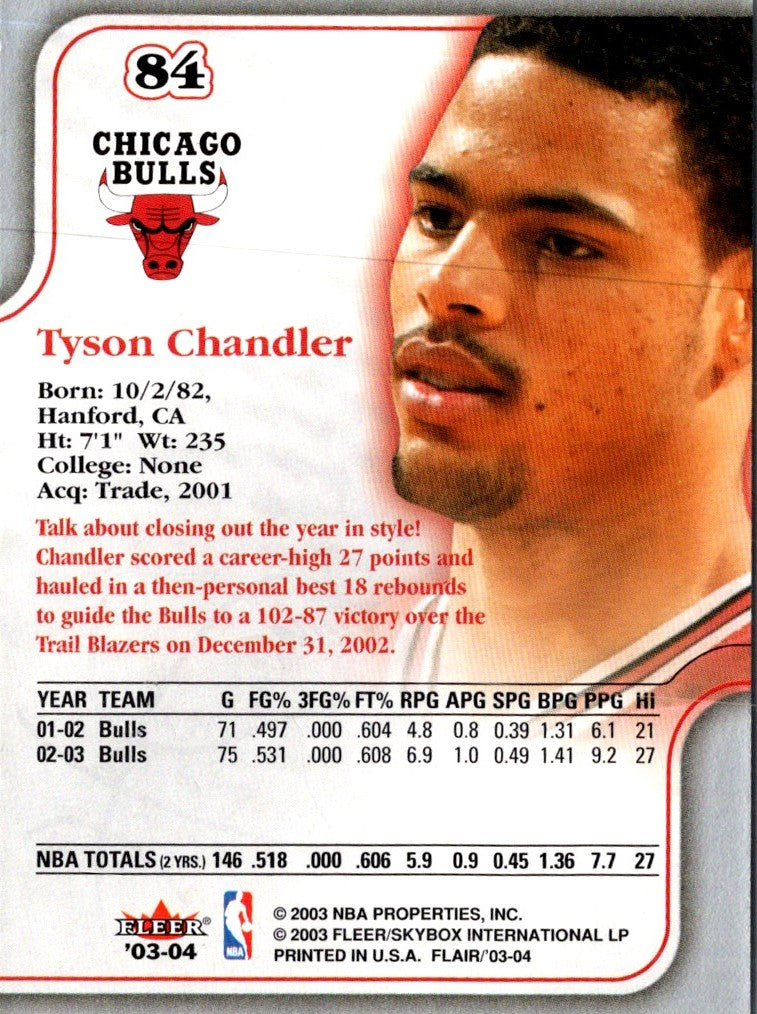 2003 Flair Tyson Chandler