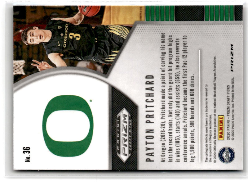 2020 Panini Prizm Draft Picks Collegiate Payton Pritchard