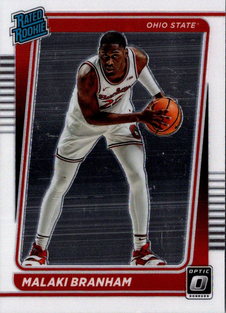 2022 Panini Chronicles Draft Picks Donruss Optic Rated Rookie Malaki Branham