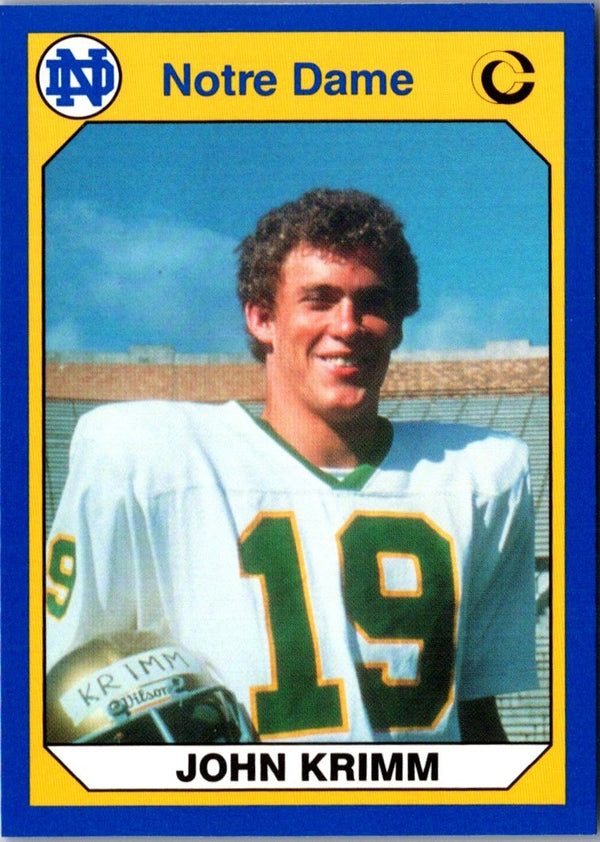 1990 Collegiate Collection Notre Dame John Krimm #93