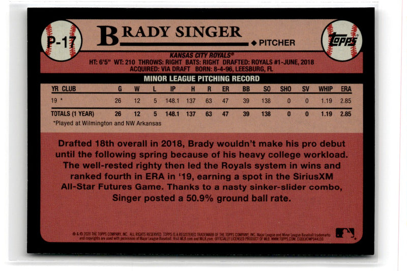 2020 Topps Brady Singer