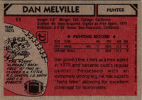 1980 Topps Dan Melville #11 Rookie