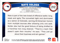 2011 Topps Nate Solder #212 Rookie