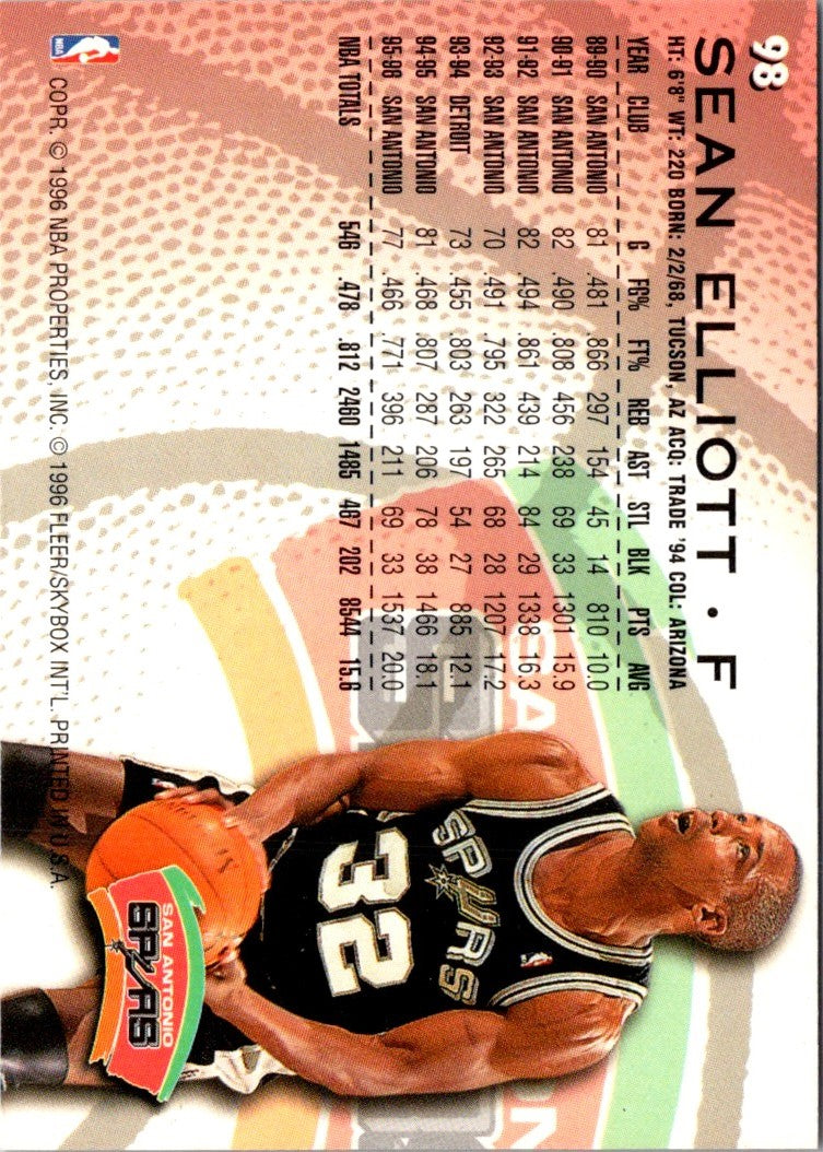1996 Fleer Sean Elliott