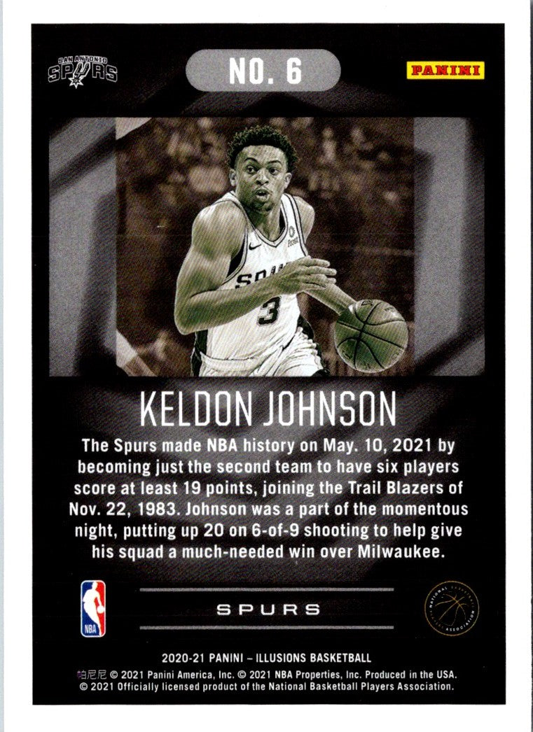 2020 Panini Illusions Keldon Johnson