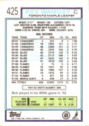 1992 Topps Rick Wamsley