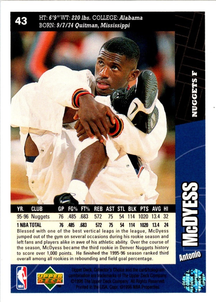 1996 Collector's Choice Italian Antonio McDyess