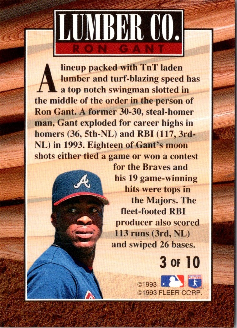 1993 Fleer Ron Gant