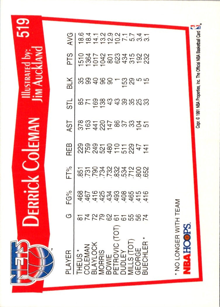 1991 Hoops Derrick Coleman