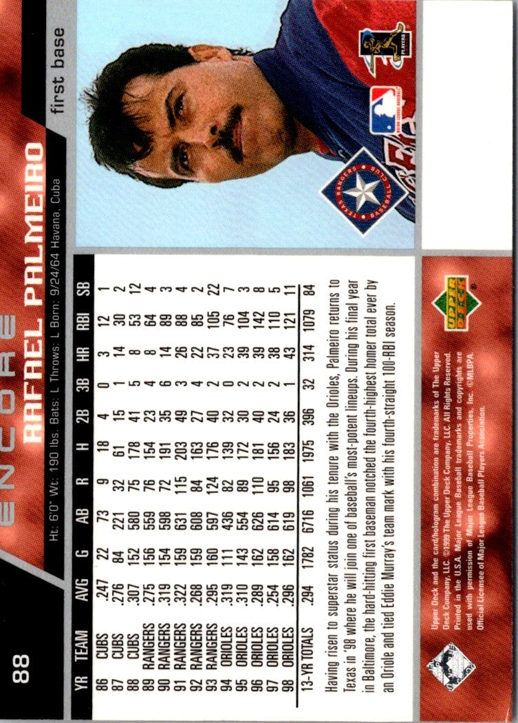 1999 Upper Deck Encore Rafael Palmeiro