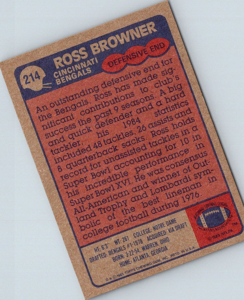 1985 Topps Ross Browner