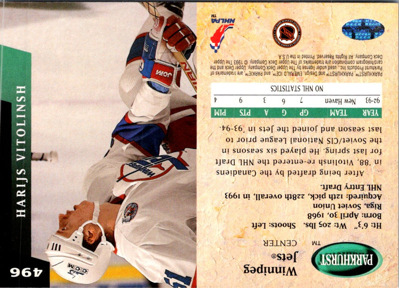 1993 Parkhurst Harijs Vitolinsh