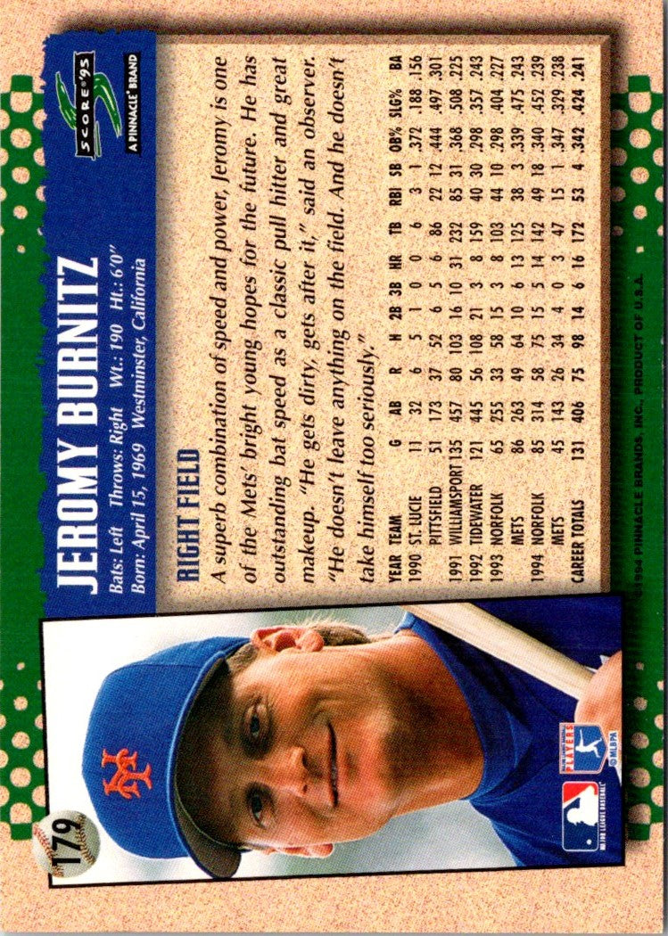 1995 Score Jeromy Burnitz