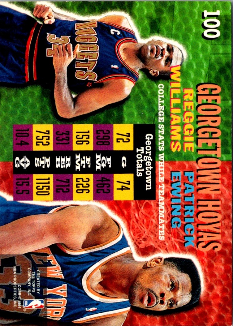 1994 Stadium Club Patrick Ewing/Reggie Williams