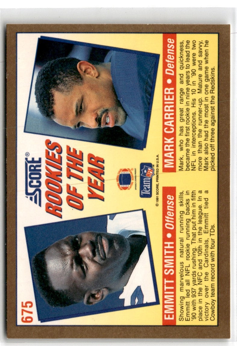 1991 Score Emmitt Smith/Mark Carrier