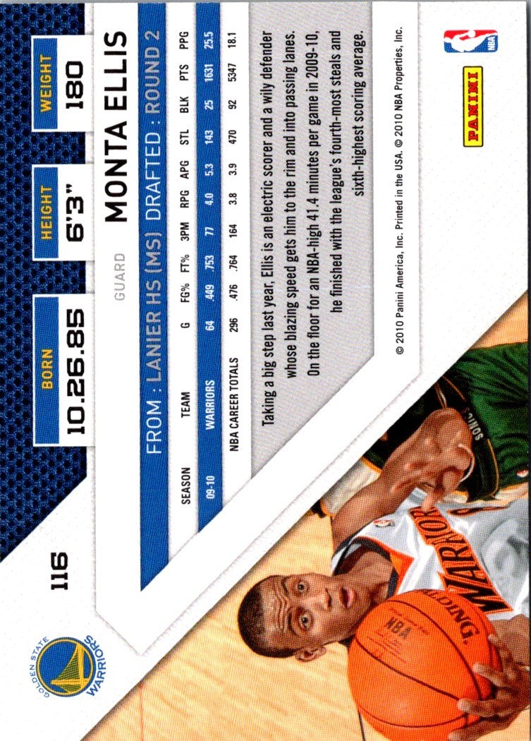 2010 Panini Threads Monta Ellis