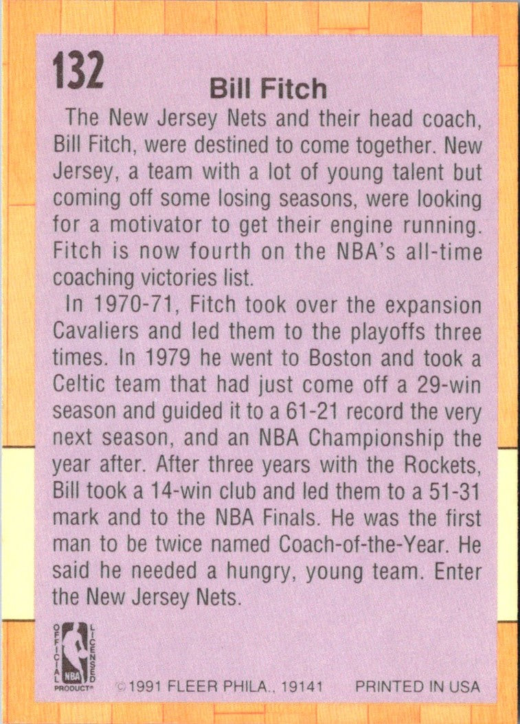 1991 Fleer Bill Fitch