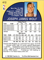 1990 Hoops Joe Wolf #412