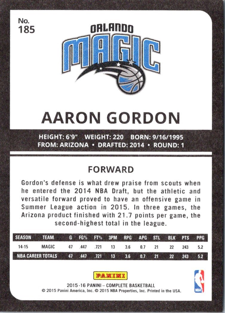 2015 Panini Complete Aaron Gordon