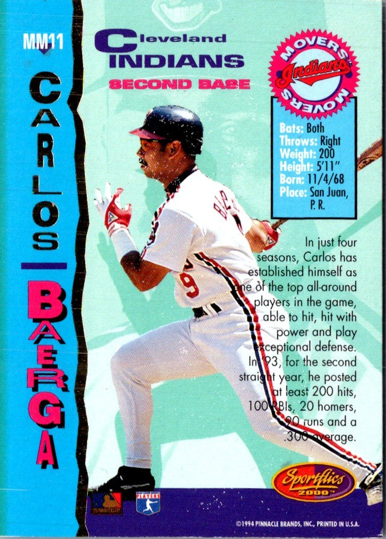 1994 Sportflics 2000 Movers Carlos Baerga